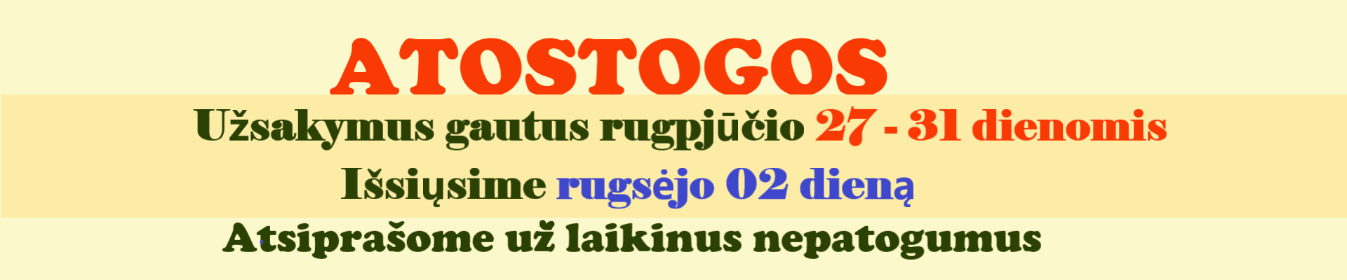 laikas pristatymo