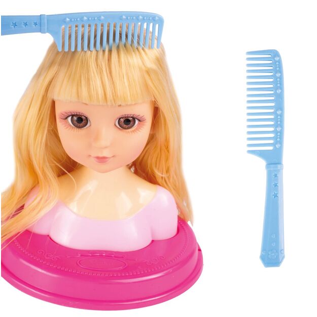 Lėlės galva šukavimui ir makiažui su aksesuarais 1