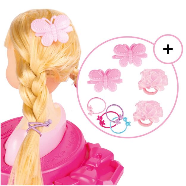 Lėlės galva šukavimui ir makiažui su aksesuarais 10