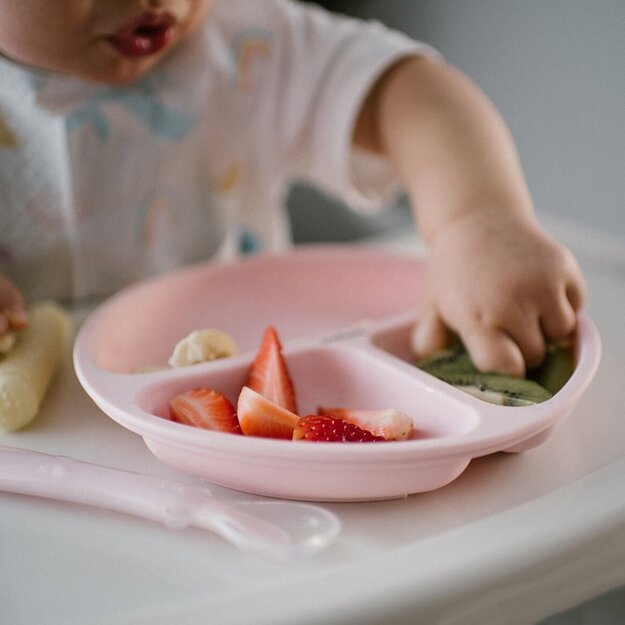 Babyono lėkštutė silikoninė neslystanti rožinė