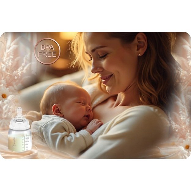 PP pieno buteliukų rinkinys 2 vienetai Nukido 0+, 180 ml