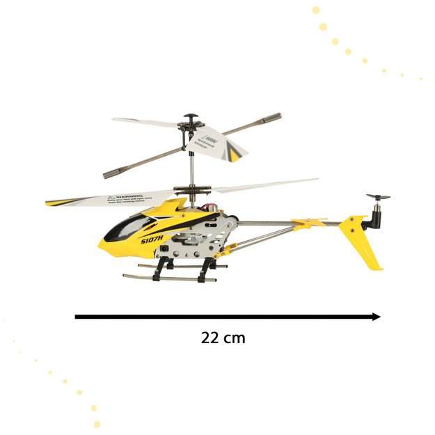 Nuotoliniu būdu valdomas sraigtasparnis RC SYMA S107H 2.4GHz RTF geltonas