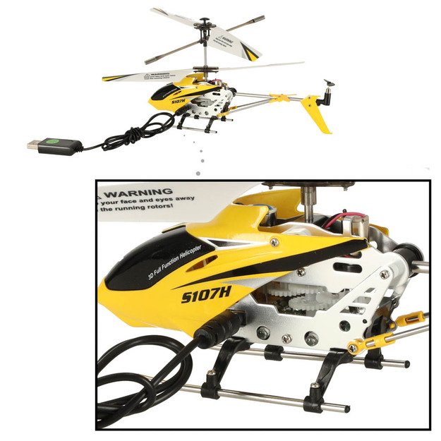 Nuotoliniu būdu valdomas sraigtasparnis RC SYMA S107H 2.4GHz RTF geltonas