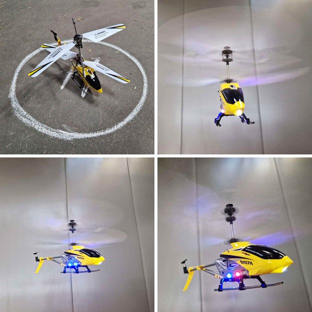 Nuotoliniu būdu valdomas sraigtasparnis RC SYMA S107H 2.4GHz RTF geltonas