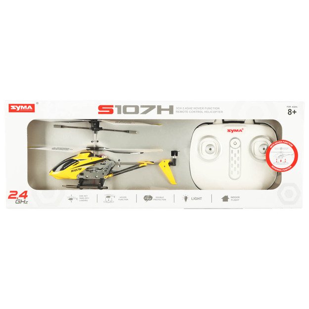 Nuotoliniu būdu valdomas sraigtasparnis RC SYMA S107H 2.4GHz RTF geltonas