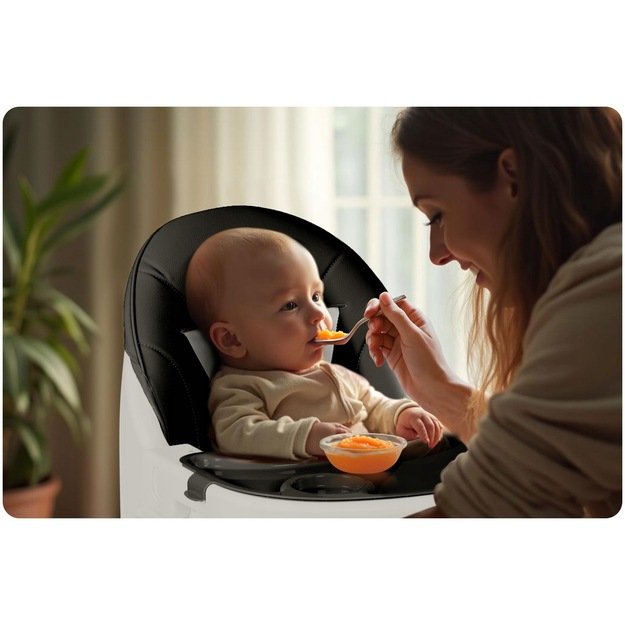 Ricokids Mani maitinimo kėdutė reguliuojama 3in 1, juoda