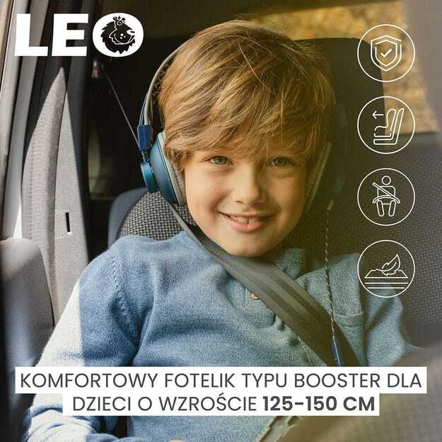 Paaukštinimas/sėdynė Caretero Leo I-size, 22-36 kg, šviesiai pilka 2
