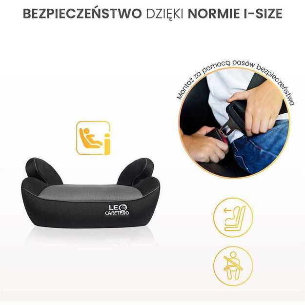 Paaukštinimas/sėdynė Caretero Leo I-size, 22-36 kg, šviesiai pilka 1