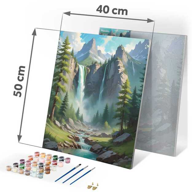 Paveikslas tapybai pagal skaičius 40x50 cm Massido Kalnai 3