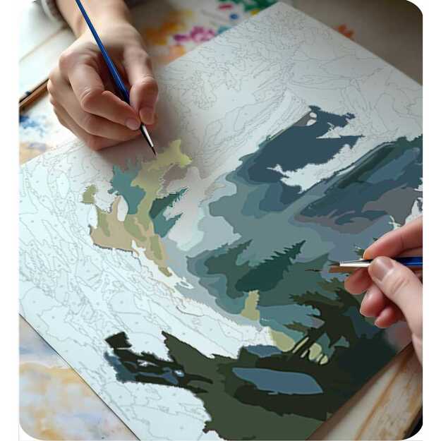 Paveikslas tapybai pagal skaičius 40x50 cm Massido Kalnai 5