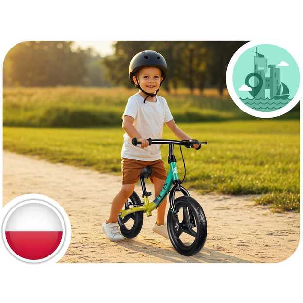 Ricokids „Fun Adventure“ vaikiškas balansinis dviratis 8
