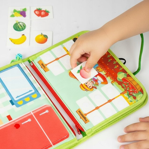 Montessori manipuliacinė lavinamoji veiklos knyga - lagaminas 5