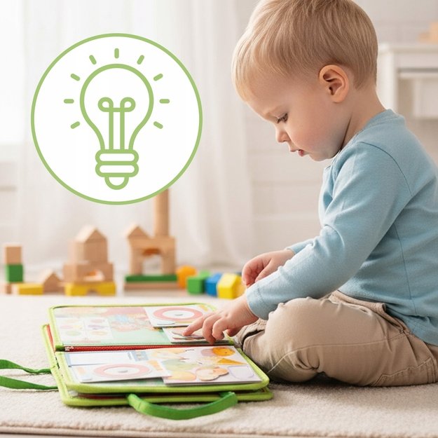 Montessori manipuliacinė lavinamoji veiklos knyga - lagaminas 6