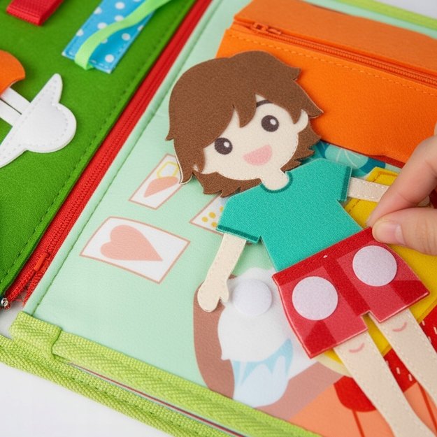 Montessori manipuliacinė lavinamoji veiklos knyga - lagaminas 8