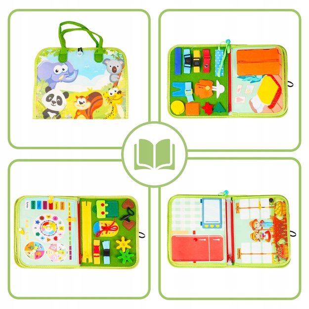 Montessori manipuliacinė lavinamoji veiklos knyga - lagaminas 10