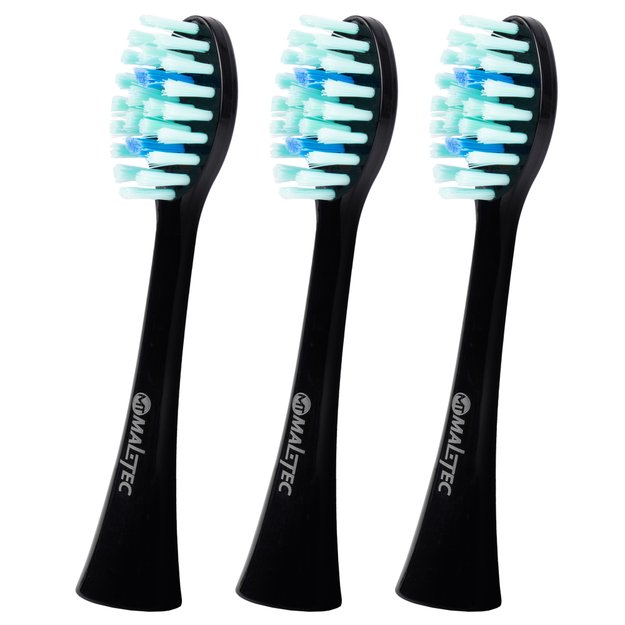 Maltec dantų šepetėlio galvutės X1 juoda, 3vnt, Sonic