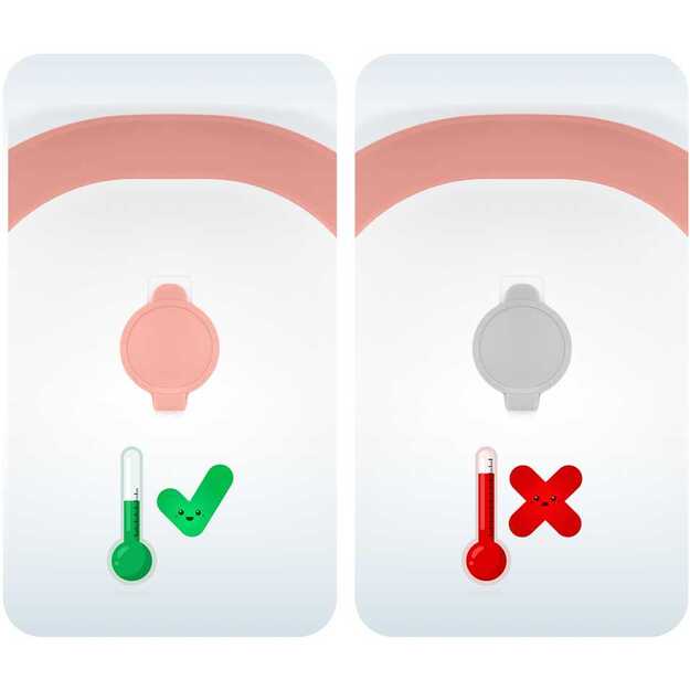 (NEVEIKIA TERMOMETRAS) Sulankstoma vonelė vaikams, kūdikiams su termometru ir įdėklu Ricokids RK-287 balta ir rožinė  4