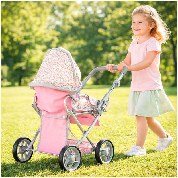 Vežimėlis lėlei gondola - nešioklė su rankine 5