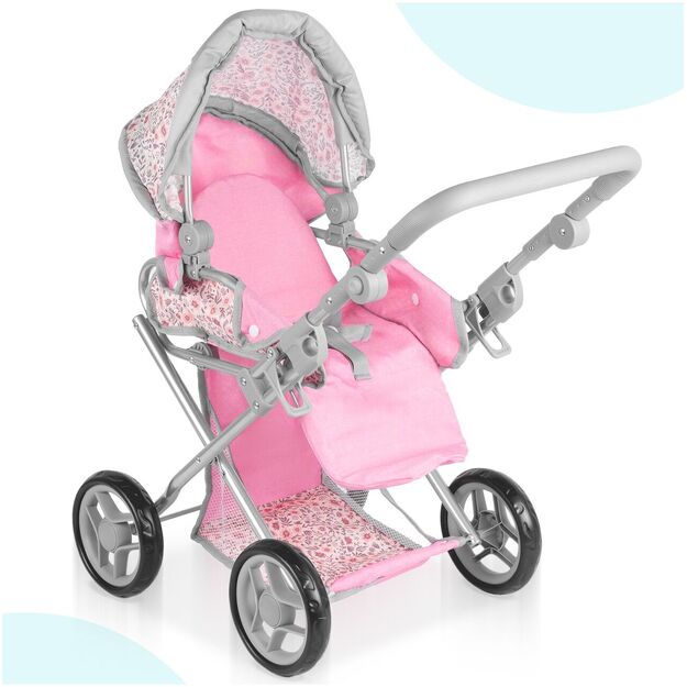 Vežimėlis lėlei gondola - nešioklė su rankine 16