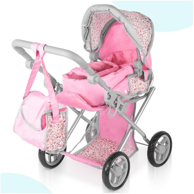 Vežimėlis lėlei gondola - nešioklė su rankine 15