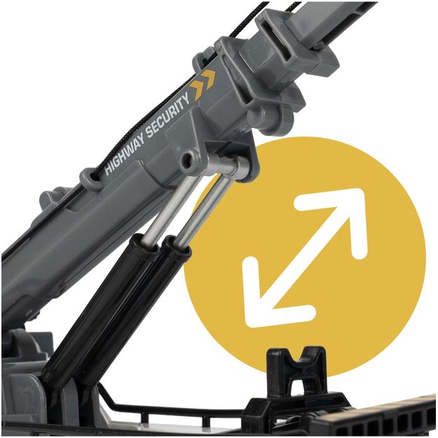 Žaislinis sunkvežimis vilkikas su kranu, metalinėmis atidaromomis durimis, šviesa ir garsu, 20 cm  7