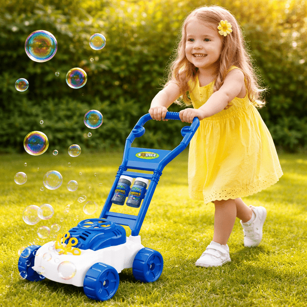Vaikiška muilo burbulų žoliapjovė „Bubbles Power Mower“ – smagus žaidimas lauke 4