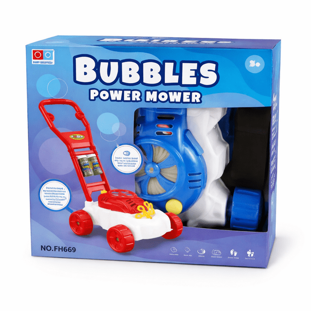 Vaikiška muilo burbulų žoliapjovė „Bubbles Power Mower“ – smagus žaidimas lauke 3
