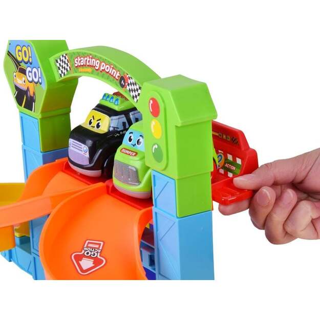 Žaislinė spiralinė lenktynių trasa kūdikiams su 2 sutomobiliais 7