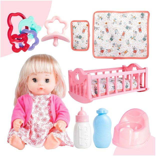 Lėlė „Baby Sweet Love“ su lovyte ir priedais, 32 cm