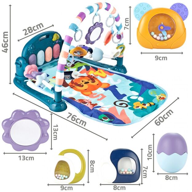 Lavinamasis muzikinis žaidimų kilimėlis kūdikiui 12