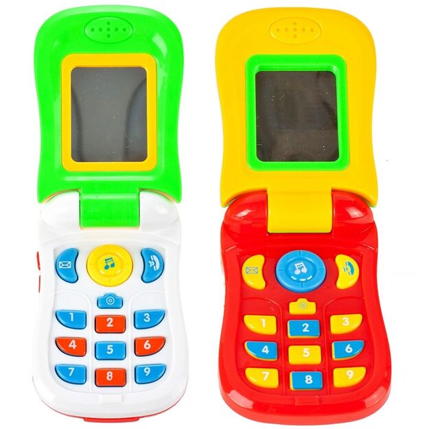 Interaktyvus spalvingas vaikiškas telefonas