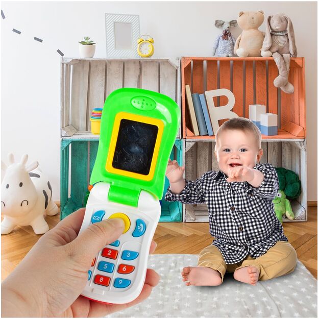 Interaktyvus spalvingas vaikiškas telefonas 11