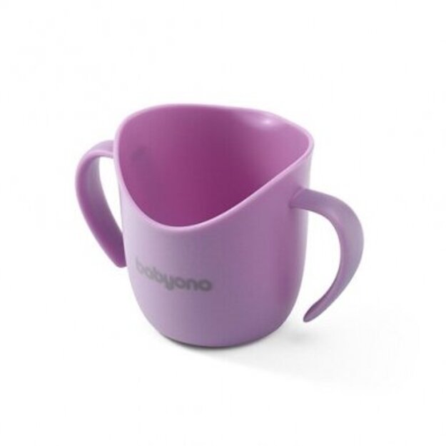 Babyono ergonomiškas mokomasis puodelis violetinis