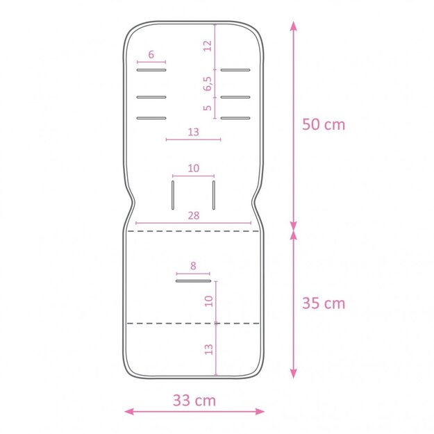 CebBaby įdėklas vežimėliui dvipusis 33x85 Granadas