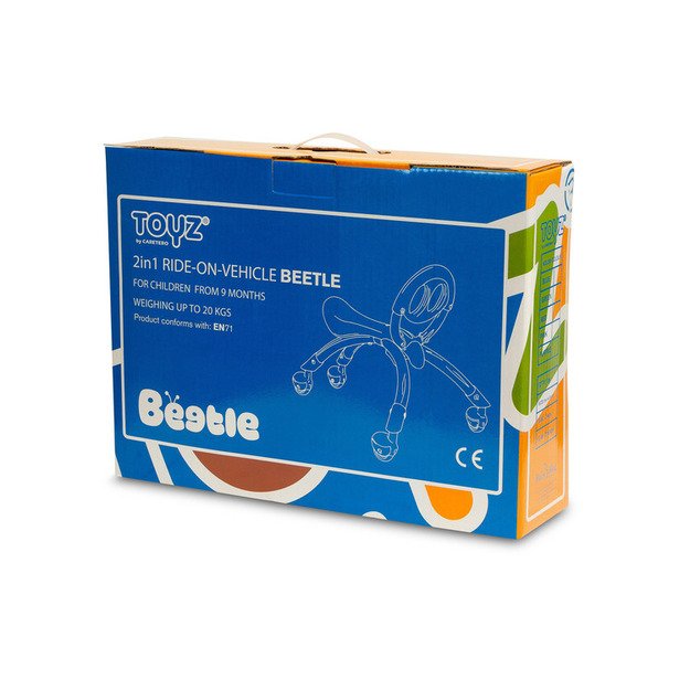 Paspiriama mašinėlė - stumdukas Toyz, Beetle, mėlyna