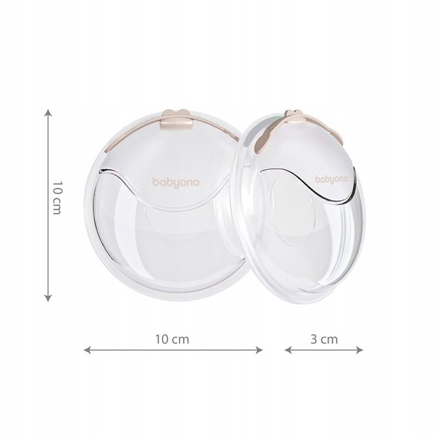 Silikoninis pieno surinkėjas BabyOno 2in1, 2 vnt.