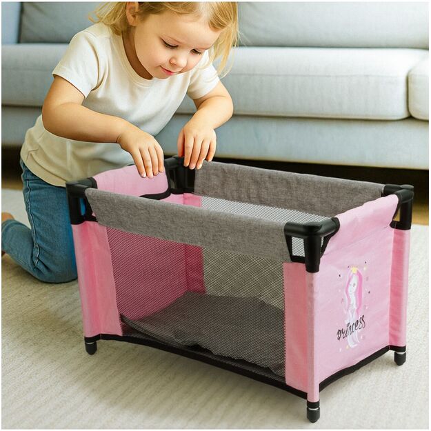 Lėlės kelioninė lovytė, gultukas ir maitinimo kėdutė 4