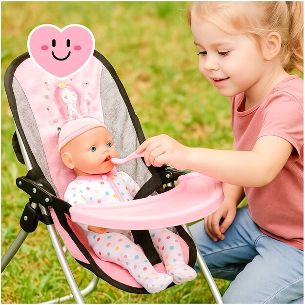 Lėlės kelioninė lovytė, gultukas ir maitinimo kėdutė 3