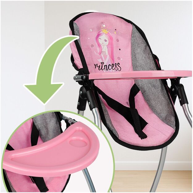 Lėlės kelioninė lovytė, gultukas ir maitinimo kėdutė 1