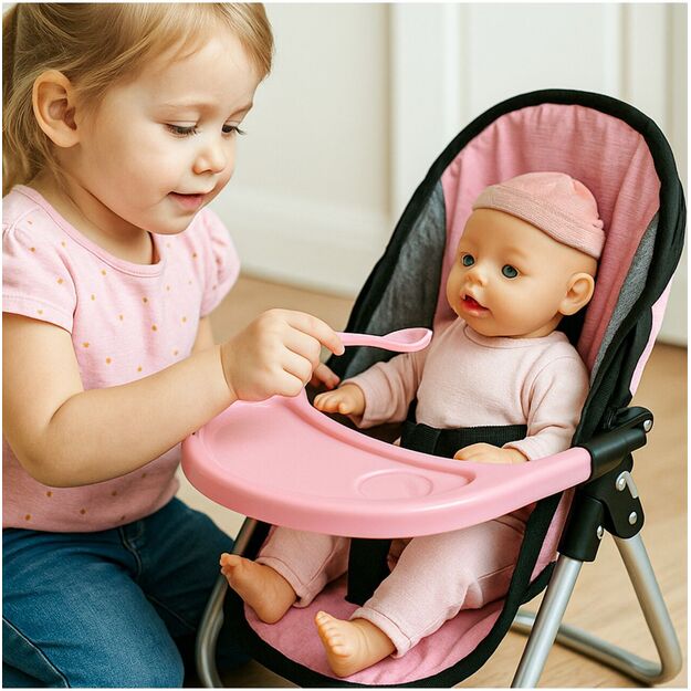 Lėlės kelioninė lovytė, gultukas ir maitinimo kėdutė 5