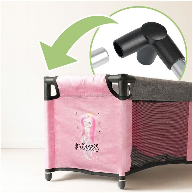 Lėlės kelioninė lovytė, gultukas ir maitinimo kėdutė 10