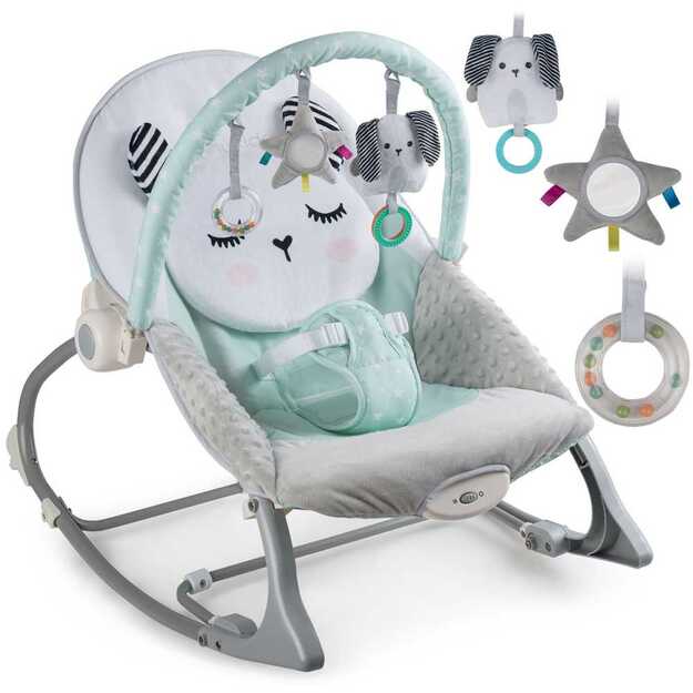 Nukido gultukas, kėdutė, supuoklė kūdikiams, mėtinė	