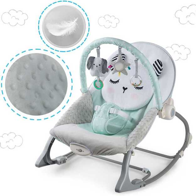 Nukido gultukas, kėdutė, supuoklė kūdikiams, mėtinė	 6