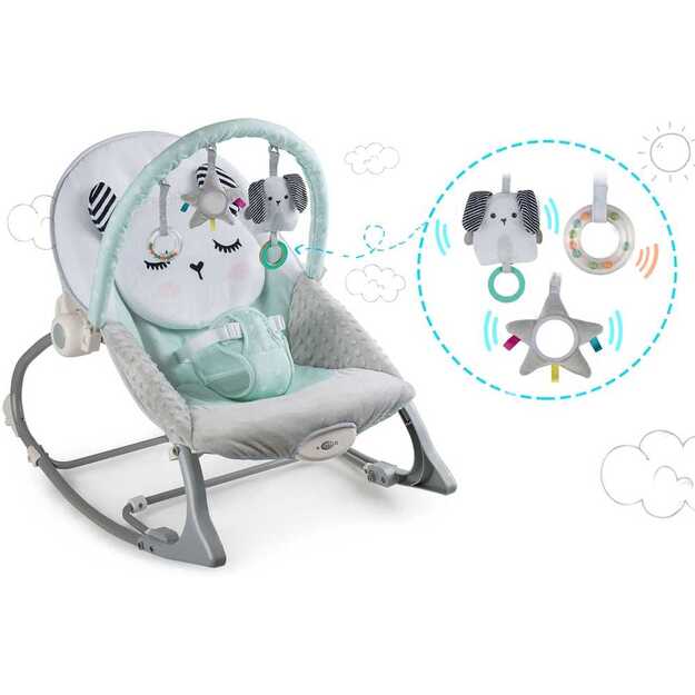 Nukido gultukas, kėdutė, supuoklė kūdikiams, mėtinė	 10