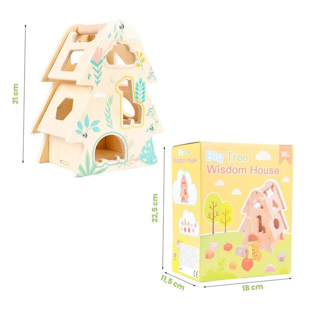 Medinė dėlionė rūšiuoklis Eglutė 1