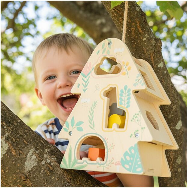 Medinė dėlionė rūšiuoklis Eglutė 4