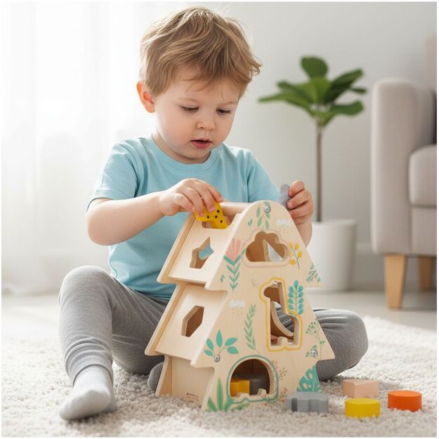 Medinė dėlionė rūšiuoklis Eglutė 7