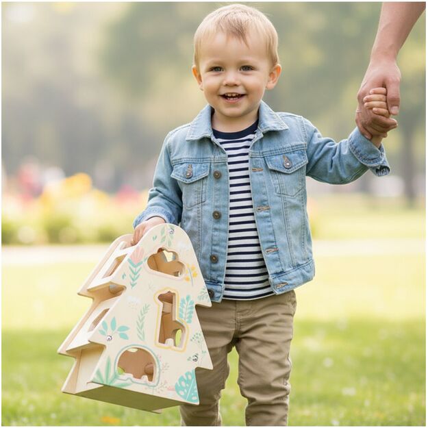 Medinė dėlionė rūšiuoklis Eglutė 5