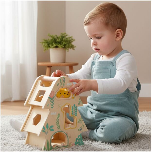 Medinė dėlionė rūšiuoklis Eglutė 8