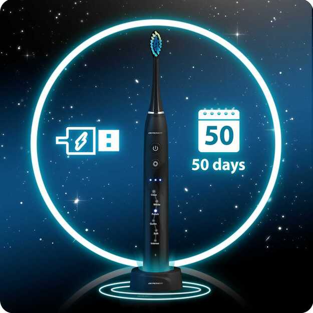 Berdsen Galaxy sonic dantų šepetėlis, juodas 10